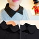thumbnail image 3 of Camisa de cuello falso con frente sólido para mujer, blusa con cuello de algodón falso, corbatas Monstrate FS8902-04, 3 of 3