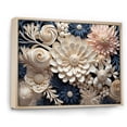 thumbnail image 2 of Designart "Collage Of Blue And White Coral Blossoms" Coastal Coral Under Water Floater Framed Wall Art Prints, 2 of 5