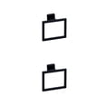 thumbnail image 1 of stanreset 1/2/3/5 Bathroom Hardware Set Stainless Steel Towel Bar Ring Paper Holder Multifunction Robe Hook Modern Style Rack Kit Black ring 2PCS, 1 of 6
