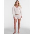 thumbnail image 2 of No Boundaries Cloud Core Low Rise Sleep Shorts, Women's XXS-3X, 2 of 5