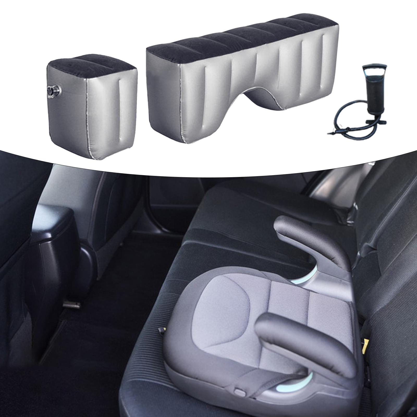 CarpNettore 2 Pieces Car Air Mattress Back Seat Gap Pads with Pump Mattress Air Bed Cushions Concave