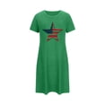 thumbnail image 6 of Bovxnpu Independence Day Womens Nightgowns Sleepshirts Nightshirts Pajama Dress Short Dress Plus Size Print Crew Neck Sleepwear, 6 of 7