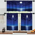 thumbnail image 3 of LALILO Kitchen Curtains and Valances Set of 3 36" Night Sky Window Treatment Tiers for Window Decor, 3 of 5