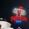 thumbnail image 3 of Handmadetneonsign Whey Nutrition Neon Sign, Gym Wall Art Decor, Protein Shake Led Light Wall Decor, 3 of 5