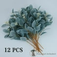 thumbnail image 2 of XmhyTop-A 12Pcs Artificial Eucalyptus Stems, 20" Fake Silk Eucalyptu Leaves with Berries, Greenery Plants Floral Decorations (Sky Blue), 2 of 4