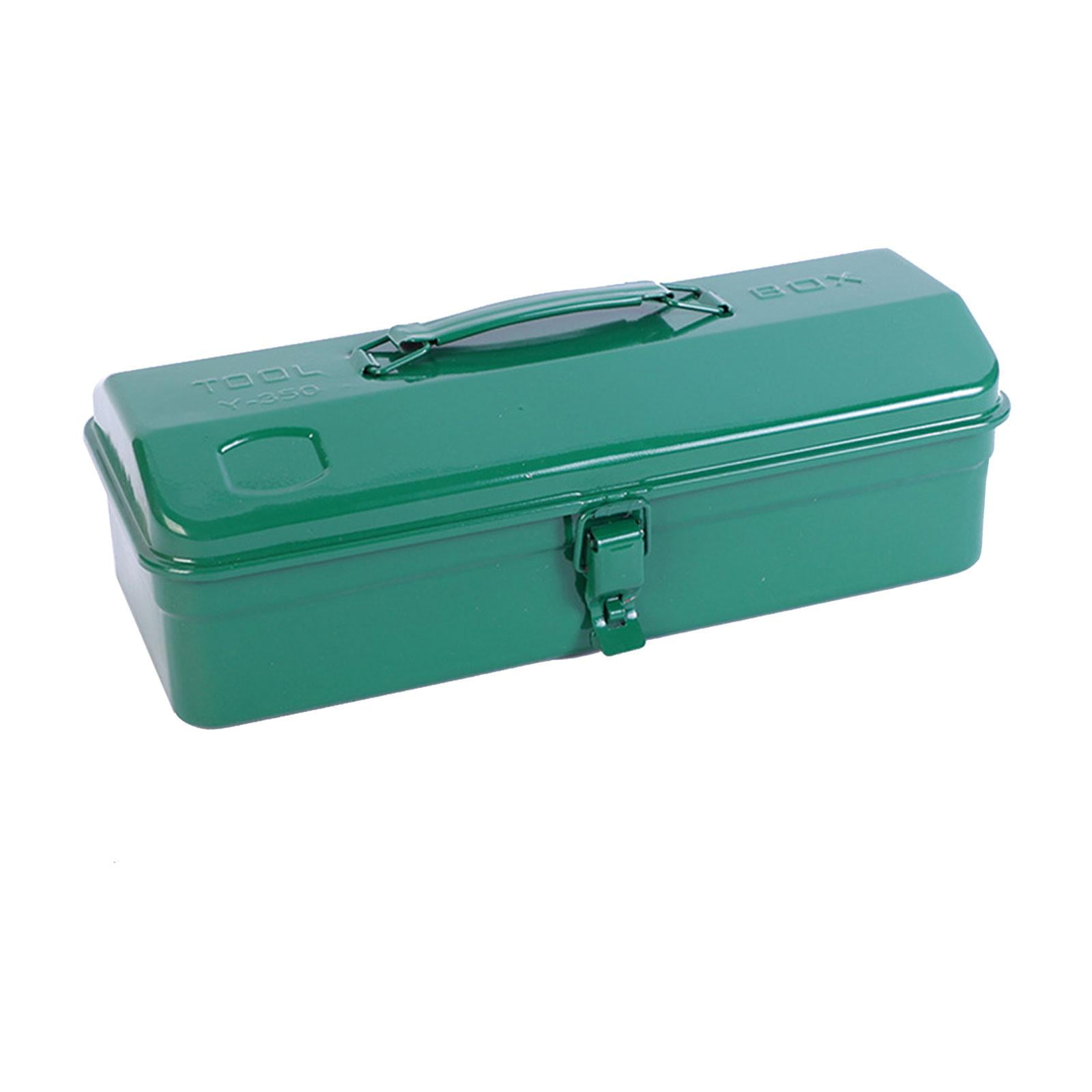 PIT Portable 12” Heavy Duty Steel Tool Box with Metal Latch, Green Hand  Carry Tool Cases for Tools Storage