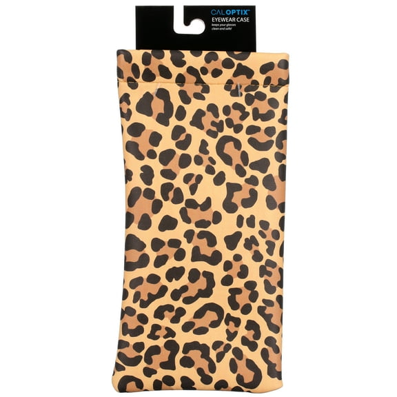 Caloptix Unisex Leopard print Sqeezer Eyeglass Case