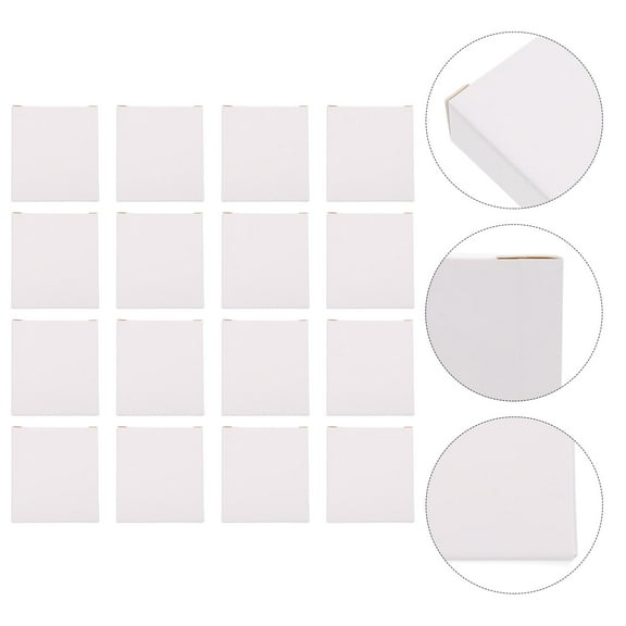 Soimiss 40Pcs White Paper Boxes Durable Storage Cases for E-Business and Office Use