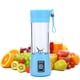 thumbnail image 5 of Máquina exprimidora eléctrica portátil 380 ml multifunción USB licuadora batidora de jugo de fruta, azul Inevent HA4689-02B, 5 of 6