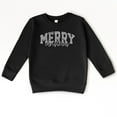 thumbnail image 3 of Merry Christmas Varsity Checkered - Toddler Graphic Sweatshirt, 3 of 11