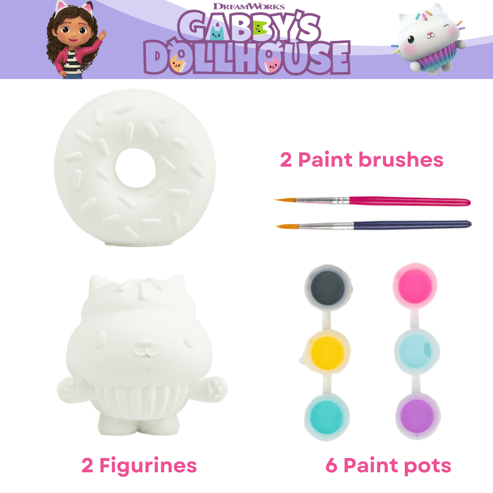 Gabby’s Dollhouse Figurines DIY Paint Set Arts and Crafts for Kids