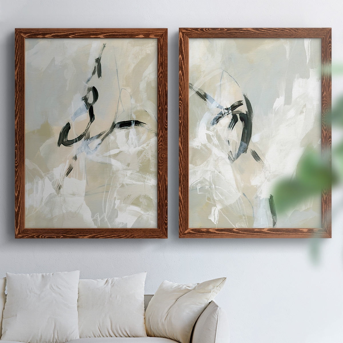 Scribble Veil I - Premium Framed Canvas - Ready to Hang