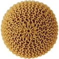 thumbnail image 6 of · REDEARTH · Round Pouf Ottoman - Hand Knitted Cable Boho Poof Home Décor Pouffe Circular Footrest for Living Room - Bedroom - Lounge - Nursery - 100% Cotton Poufs (19.5"x19.5"x14"; Mustard), 6 of 7
