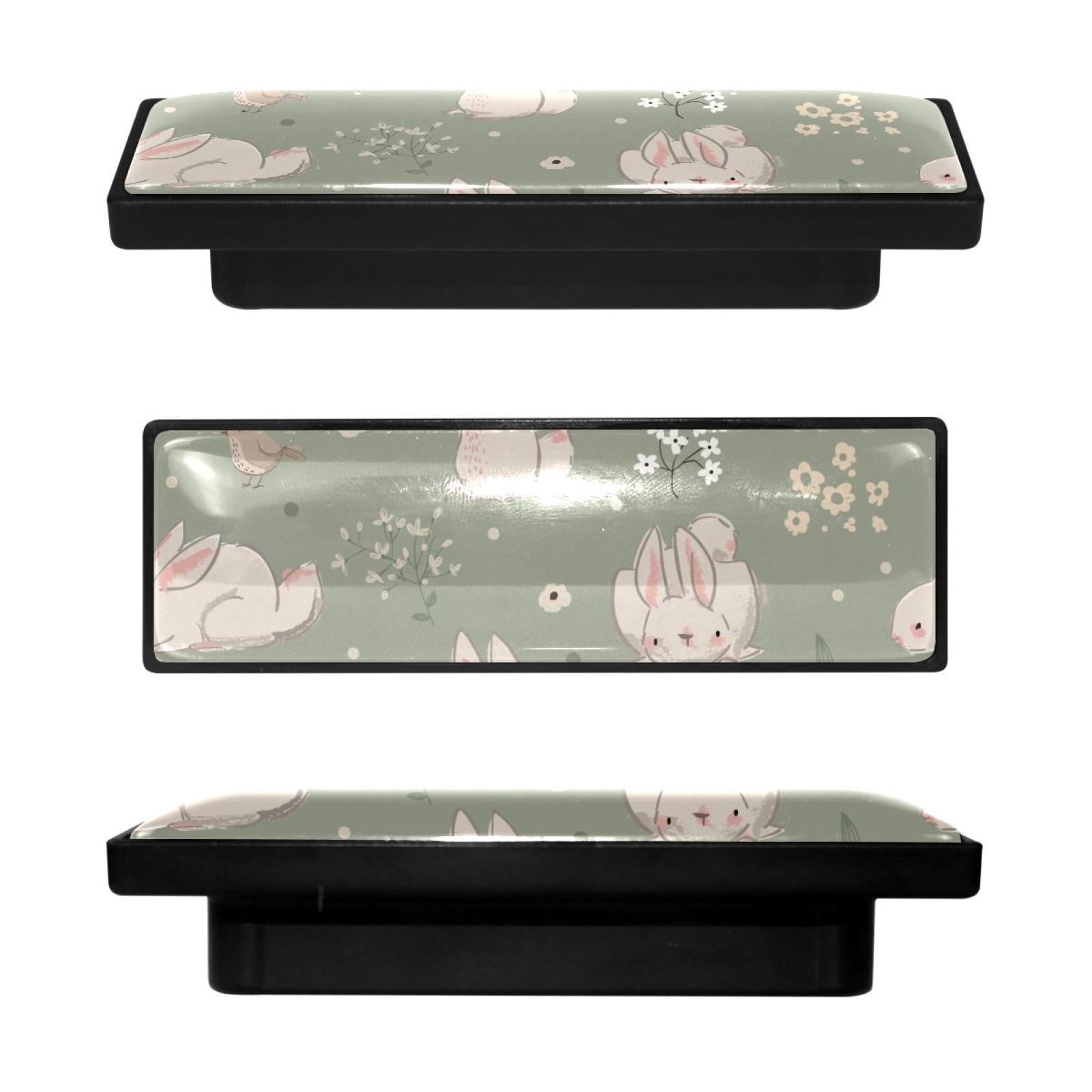 4 Pcs Rectangle Handle Cupboard Knob Drawer Pulls Handle Rabbit