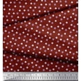 thumbnail image 3 of Soimoi Red Cotton Voile Fabric Dots & Star Printed Fabric 1 Yard 42 Inch Wide, 3 of 3