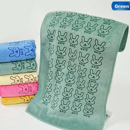 Fancyleo 25*50cm Cute Baby Kid Towel Absorbent Drying Bath Towel Strong Water Absorbing Cotton Fiber Face