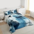 thumbnail image 3 of Castle Fairy Vintage Gradient Watercolor Twin Comforter Sets,Minimalist Bedding Set, 3 of 8