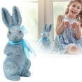 thumbnail image 1 of Noehoiugi Foam Easters Rabbits Glittering Decoration Colorful Party Decors With Bow For Spring Easter Home Office Party Table Centerpiece Decoration，1Pcs, 1 of 6