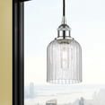 thumbnail image 2 of 616-1P-PC-G559-5SDY Innovations Lighting Bridal Veil - 1 Light Cord Hung Mini Pendant-5 Inch Wide and 9 Inch Tall-Polished Chrome Finish-Seedy Glass, 2 of 2