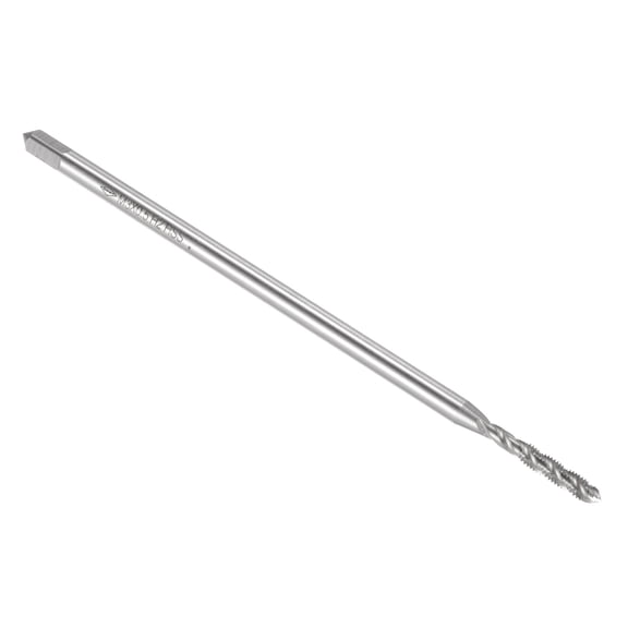 Uxcell Spiral Flute Thread Tap, Metric M3 x 0.5 H2 100mm (4") Extra Long Machine Screw Tap Threading Tapping Tool