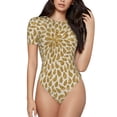 thumbnail image 2 of Picia Gold Drops Womens One Piece Swimsuits Modest Tummy Control Bathing Suits Lace Up Slimming Swim Suit-X-Large, 2 of 9