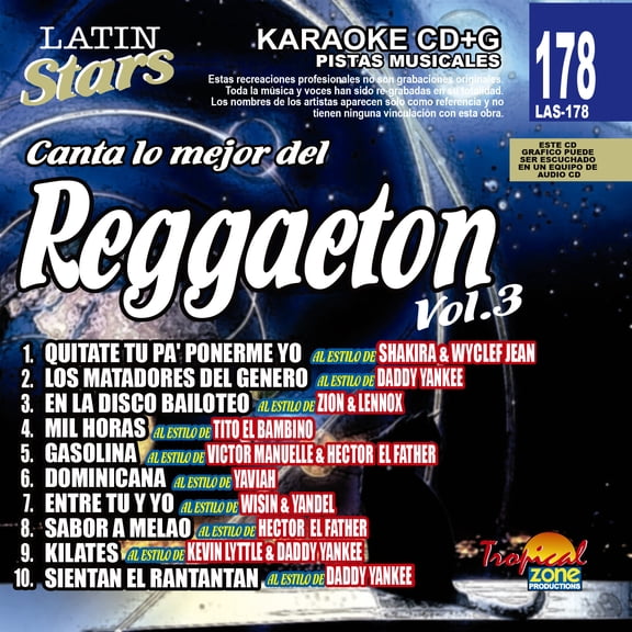 Karaoke Latin Stars 178 Reggaeton Vol. 3