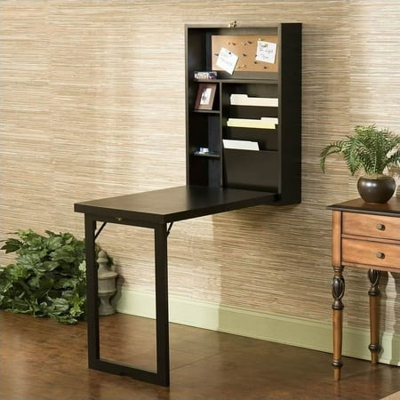 UPC: 0037732092911 | Southern Enterprises Wall Mounted Fold Out Convertible Desk – Black