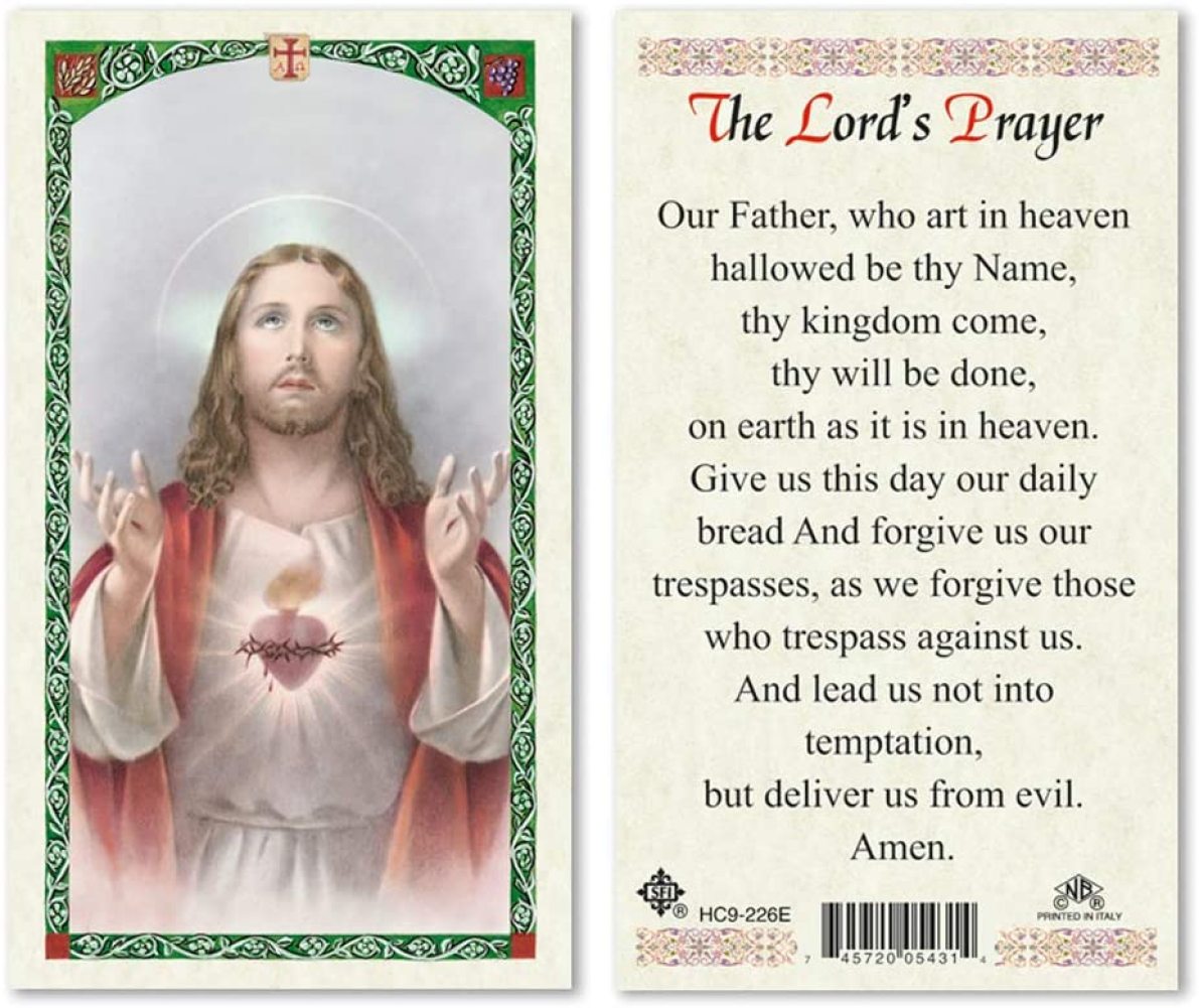 The Lords Prayer Laminated Prayer Cards Pack of 25