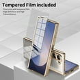 thumbnail image 5 of Dteck Case for Samsung Galaxy Z Fold 5,Luxury Leather Built-in Screen Protector Case Shockproof Electroplated Hard PC Bumper Cover for Galaxy Z Fold 5 5G,White, 5 of 12