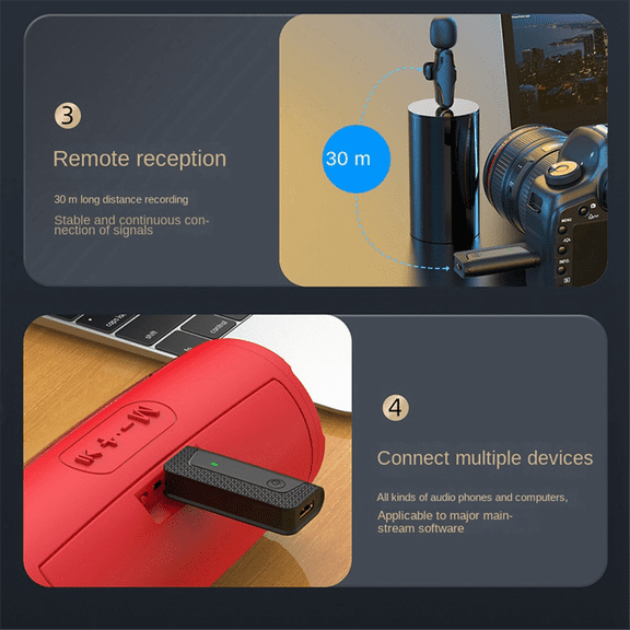 HOT! K35Pro Wireless Microphone Lavalier for Camera Cell Phone Recording Video Speaker Headset