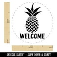 thumbnail image 2 of Pineapple Fruit Welcome Self-Inking Rubber Stamp Ink Stamper - Brown Ink - Medium 1 Inch, 2 of 7