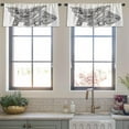 thumbnail image 3 of LALILO Kitchen Curtain Valance With Pig Zen Doodle Rod Pocket Window Curtain 52"x 18" Set of 2, 3 of 7