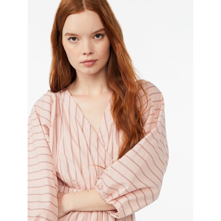 Stradivarius ruched mesh top in pink