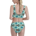 thumbnail image 3 of Picia Turtles And Seahorses Women's High Waisted Bikini Scoop Neck Swimsuit Two Pieces Bathing Suit-Small, 3 of 8