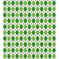thumbnail image 3 of Irish Duvet Cover Set, Classical Argyle Diamond Line Pattern with Crosswise Lines Old Fashioned, Decorative 3 Piece Bedding Set with 2 Pillow Shams, King Size, Green Pale Green White, by Ambesonne, 3 of 3