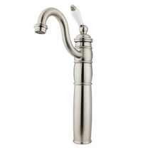Kingston Brass KB1428PL Vessel Mounted Bathroom Faucet, Brushed Nickel