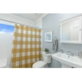 thumbnail image 4 of Simply Daisy 70" W x 73" L Gingham Plaid Polyester Shower Curtain, Golden Mustard [1 Ct], 4 of 5