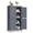 Slate Gray, variant on Floor Storage Cabinet, Storage Unit, Freestanding Cabinet with 4 Doors, 11.8 x 23.6 x 43.3 Inches, White