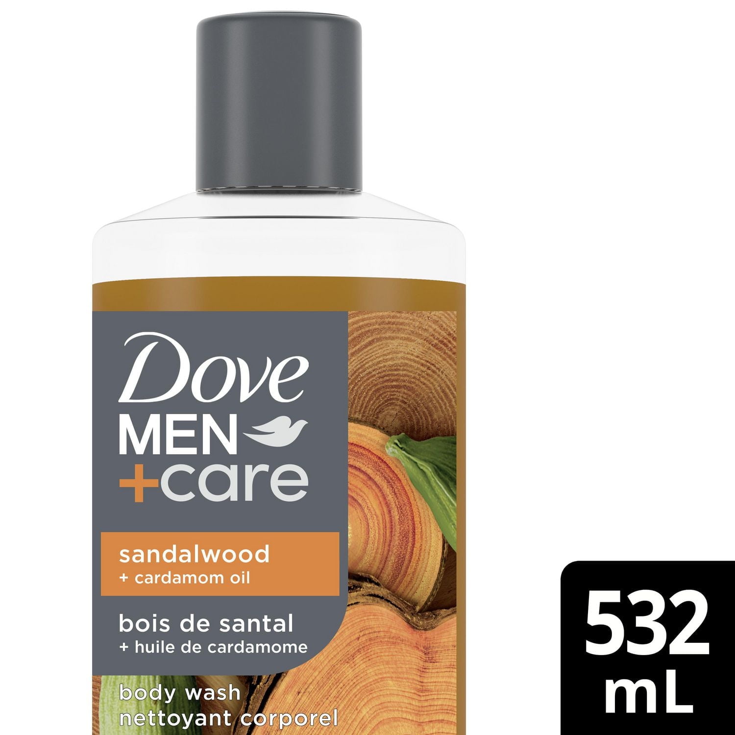 Dove Men+Care Body Wash to Repair Dry Skin in the Shower Sandalwood + Cardamom Oil with Plant-Based Cleansers and Moisturizers
