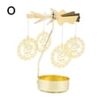 thumbnail image 1 of Golden Hot Rotating Candle Holder Christmas Revolving Metal Transit Home Windmill Decoration Lantern Z2Q8, 1 of 9