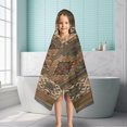 thumbnail image 6 of Multicolor Geometric Boho Pattern Hooded Bath Towel，50"x30" for Ages 3 To 12 Kids, Quick Dry Lightweight Soft Microfiber Hood Beach Towel Cover Up for Kids, 6 of 7