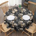 thumbnail image 3 of Pioneer Flower Floral Print Pattern Round Tablecloth 60"x60",Wrinkle Wipeable Table Cloth for Kitchen Dining Room Picnic Patio Party, 3 of 6