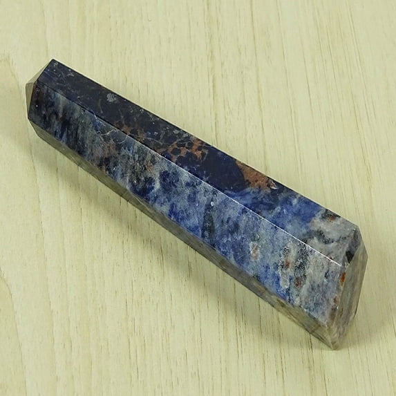 Reikiera Sodalite Stone Tower Obelisk Reiki Healing Spiritual Energy Gemstone-9-11 cm