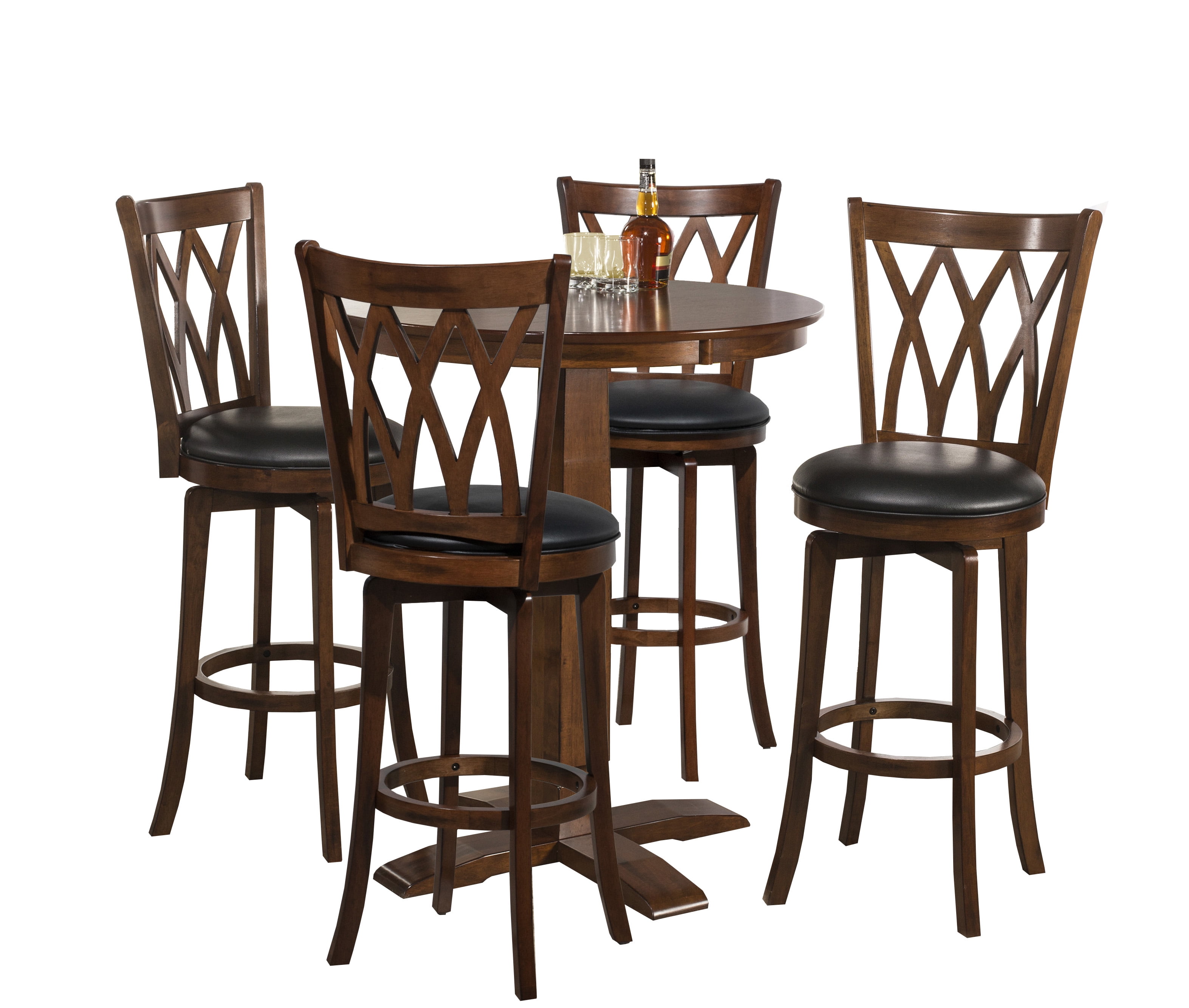 Hillsdale Furniture Dynamic Designs Wood 5Piece Pub with Mansfield Bar