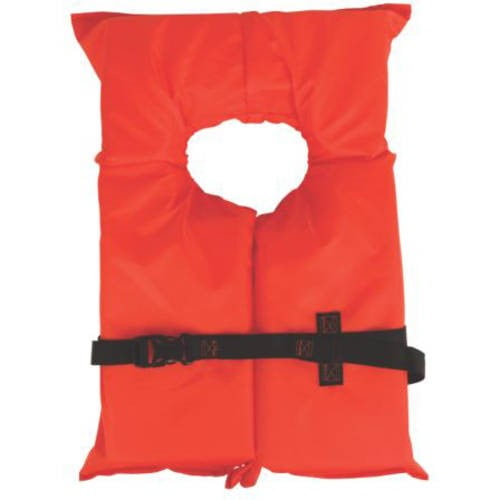 Orange Adult Life Jacket Coleman Stearns Type II US Coast Guard-approved Durable