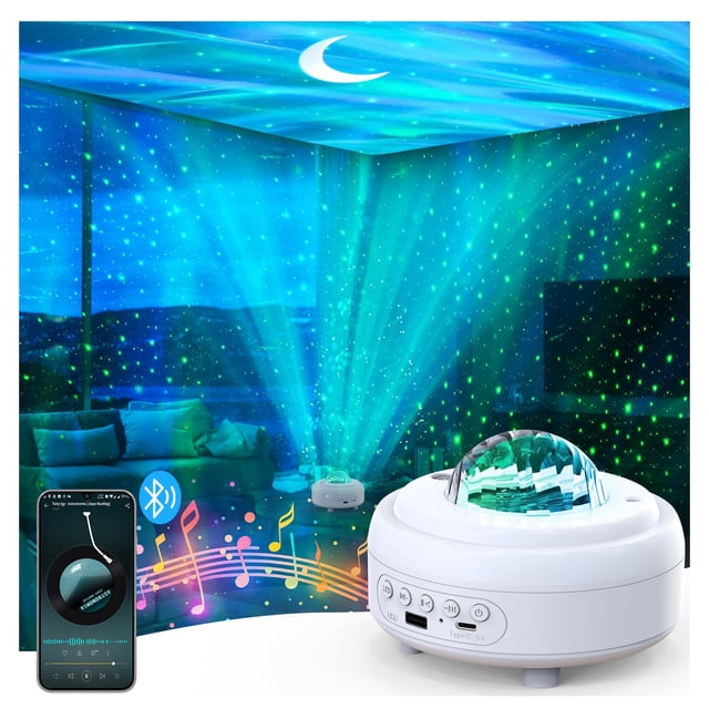 Proyector Galaxy HUMIIEYE con altavoz Bluetooth de 16 colores