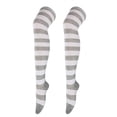 thumbnail image 2 of SHX 1/2" Stripe Fashion/Costume Knee High Socks Tights Over the Knee for Women, 1PR, 2 of 5