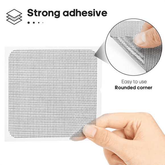 14 Sheets Window Screen Patches Repair Kit, 3 Sizes Window Screen Repair Kit for Mesh Screen Door, Screen Repair Tape