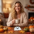 thumbnail image 4 of Crocheted Coaster Handmade Yarn Ghost Shape for Halloween Home Decor Single Pack, 4 of 8