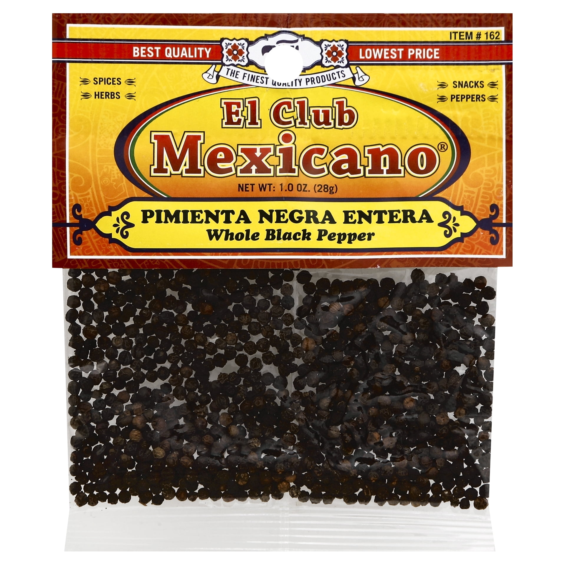 (8 pack) El Club Mexicano Black Pepper, 1 oz